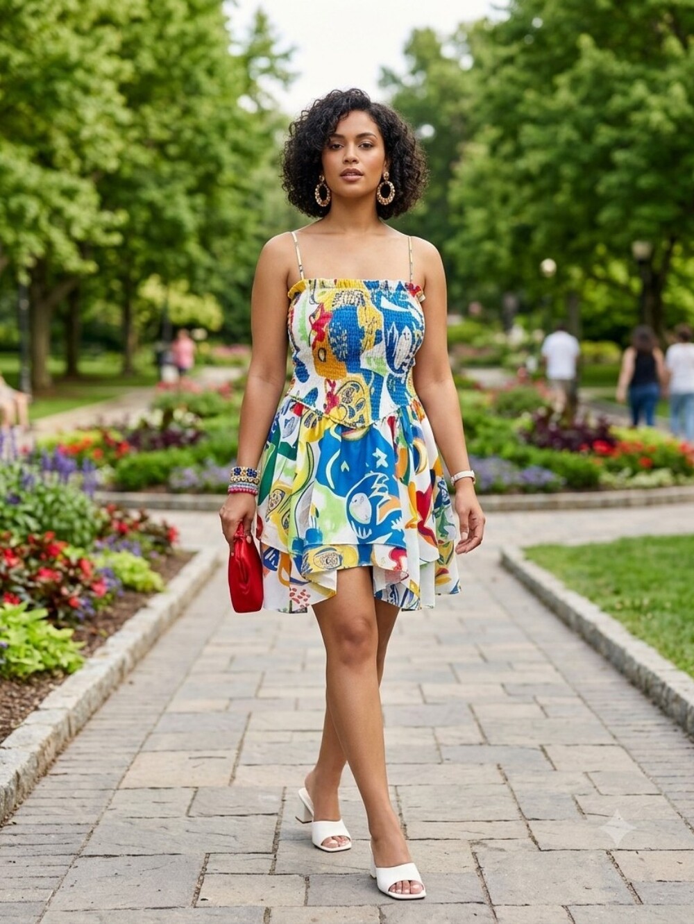 Chelsea & Violet Multicolor Abstract Mini Dress